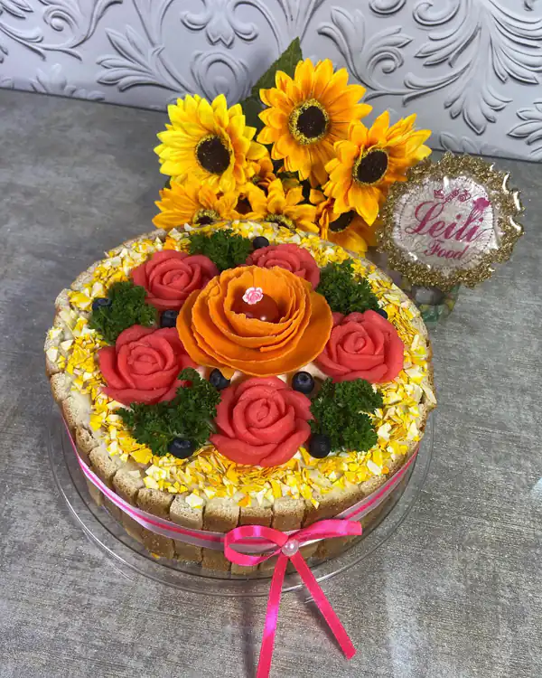 تزیین کیک مرغ برای مهمانی
