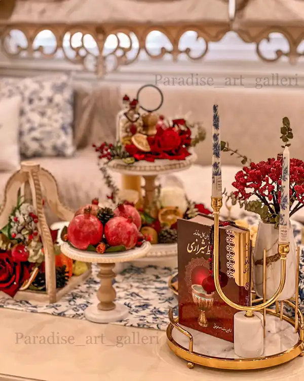 تزیین میز شب یلدا ساده