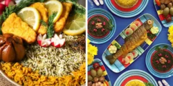 تزیین سبزی پلو مجلسی + ایده های تزئین سبزی پلو با ماهی