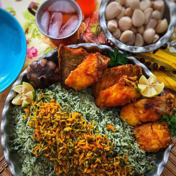 تزیین سبزی پلو مجلسی