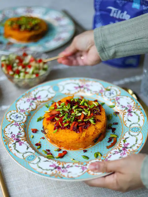 تزیین ته چین گرد