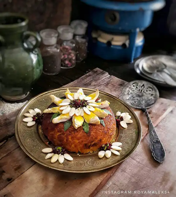 تزیین ته چین گرد
