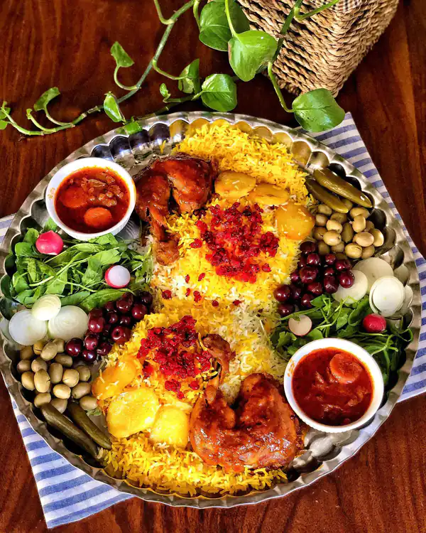 تزیین زرشک پلو برای مهمانی