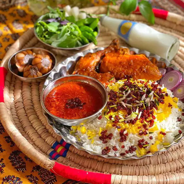 تزیین زرشک پلو برای مهمانی