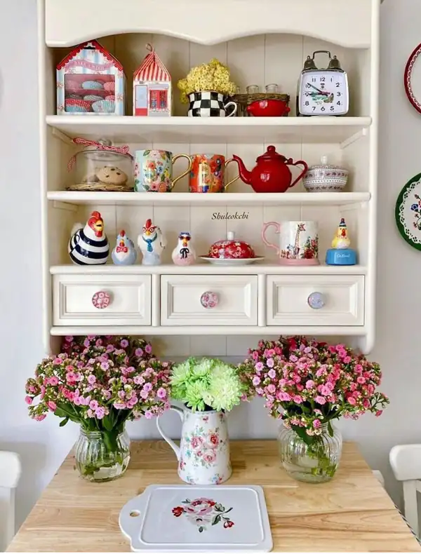 انواع چیدمان روی کابینت