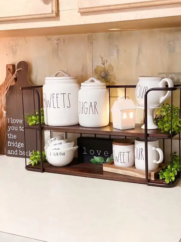 انواع چیدمان روی کابینت