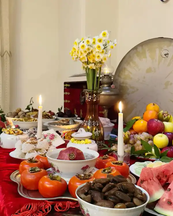 عکس تزیین شب یلدا برای عروس