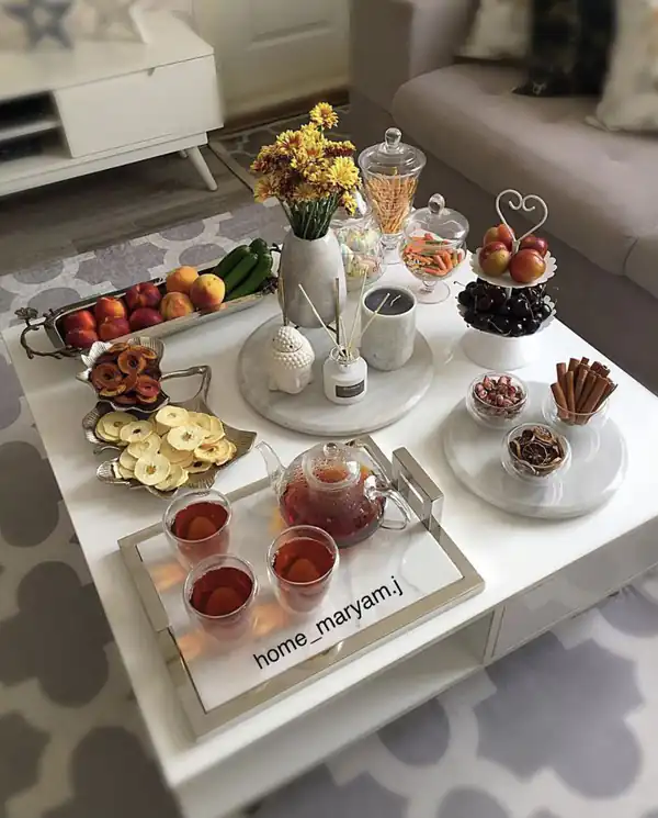 چیدمان میز عصرانه مهمانی