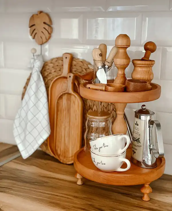 چیدمان روی کابینت آشپزخانه کوچک