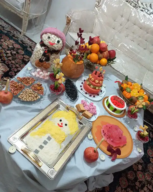 دیزاین شب یلدا برای عروس