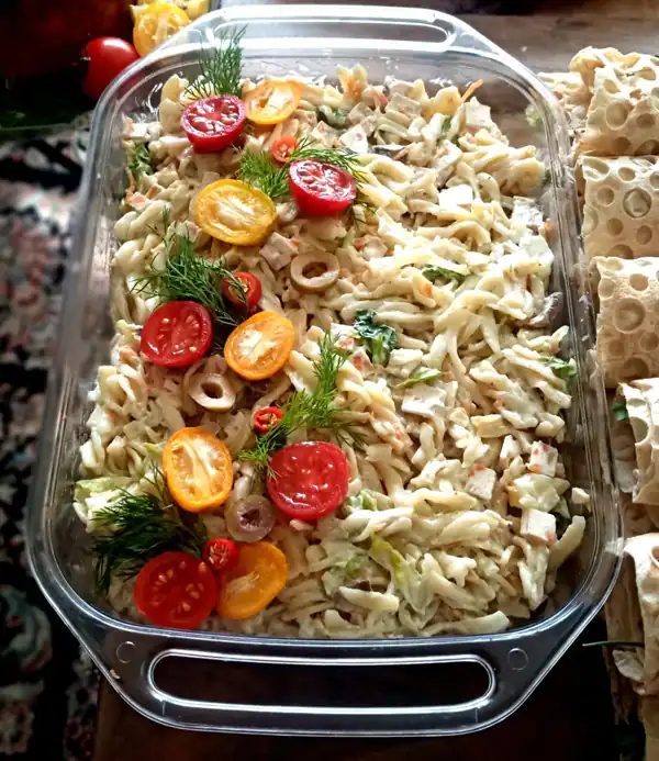 ایده تزیین سالاد ماکارونی