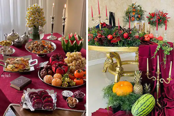 تزیین سفره شب یلدا لاکچری عروس سفره شب یلدا ساده و شیک سفره شب یلدا ساده و شیک برای عروس میز شب یلدا ساده عکس سفره شب یلدا قدیمی میز شب یلدا برای مدرسه