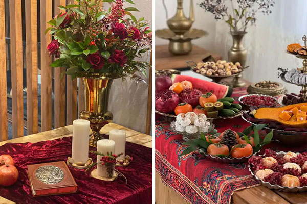 سفره شب یلدا ساده و شیک سفره شب یلدا ساده و شیک برای عروس تزیین سفره شب یلدا لاکچری عروس سفره شب یلدا باکلاس تزیین میز شب یلدا ساده عکس سفره شب یلدا قدیمی