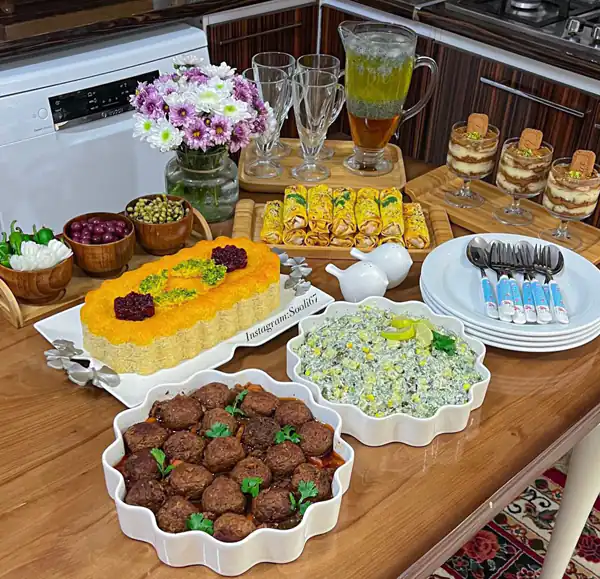 میز شام چیدمان