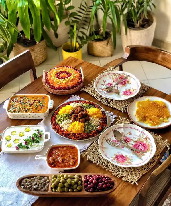 میز شام چیدمان