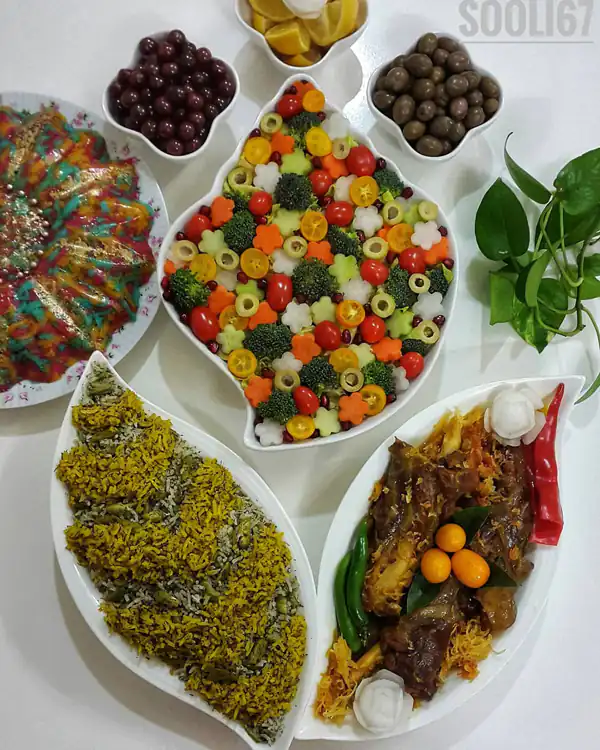 میز شام چیدمان