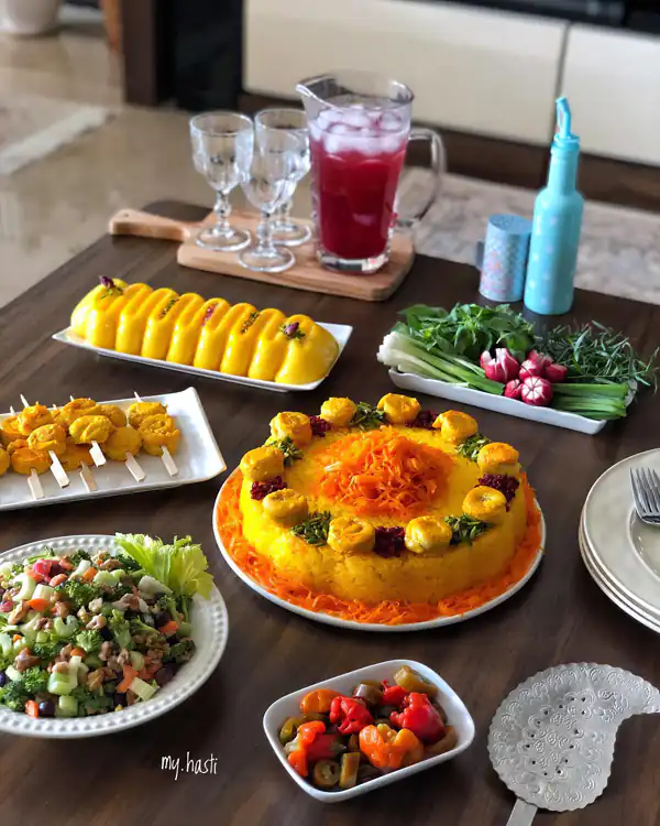 میز شام چیدمان