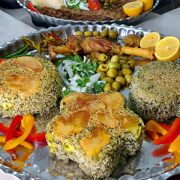تزیین باقالی پلو با ماهیچه
