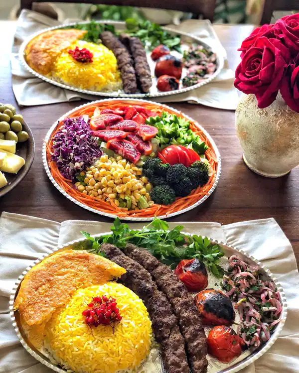 تزیین کباب برای مهمانی