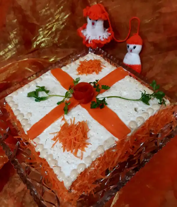 تزیین کیک مرغ ساده