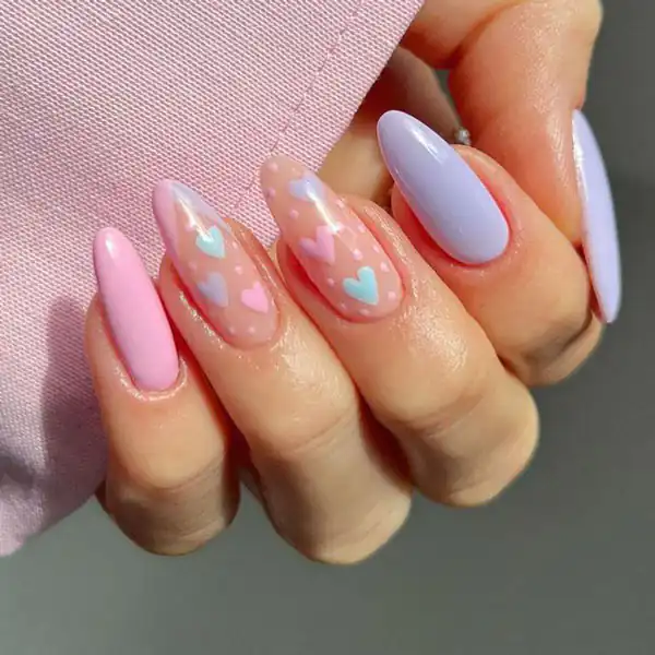 طراحی ناخن دخترانه بنفش