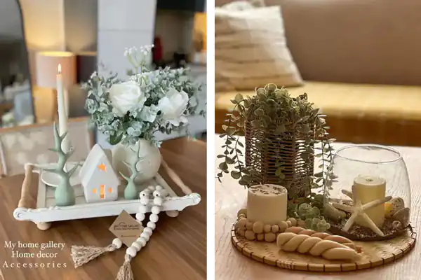 چیدمان روی میز جلو مبلی + دکوری روی میز جلو مبلی چی بزارم